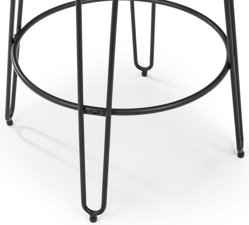 Product photograph of Dalston Mocha Elm Round Bar Table Hair Pin Legs - Sold In Pairs from Choice Furniture Superstore.
