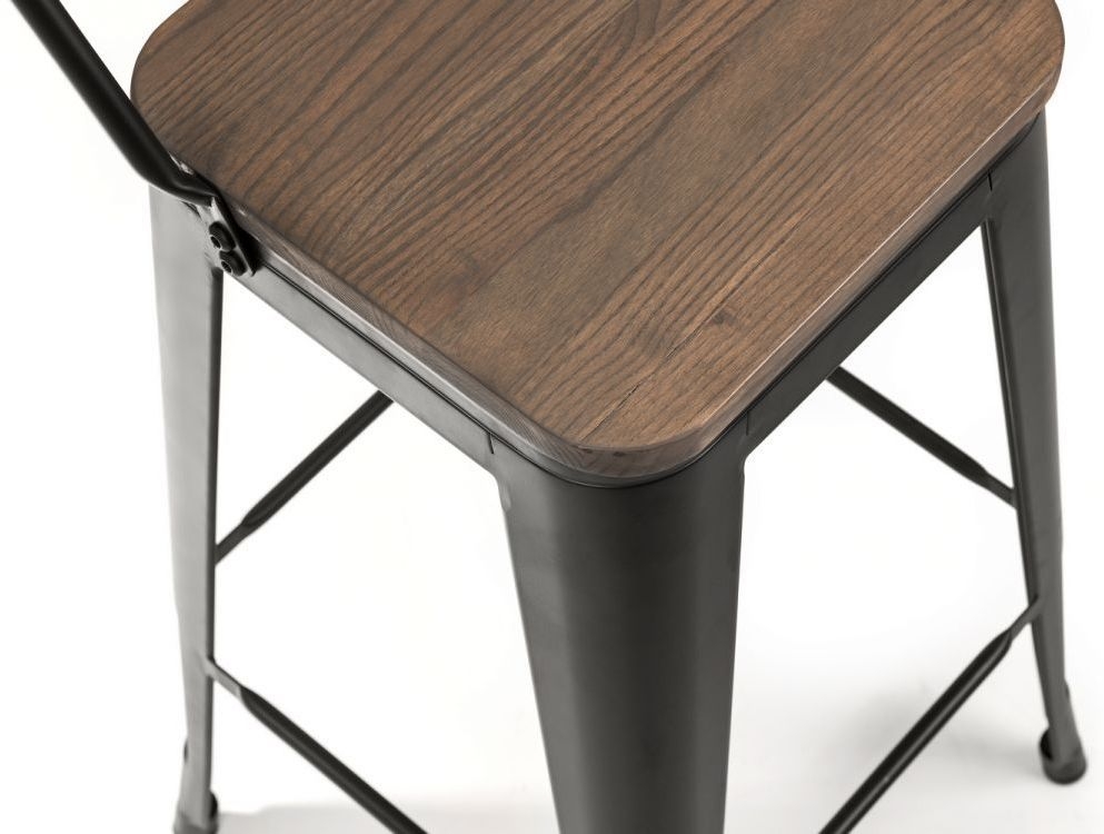 Product photograph of Grafton Mocha Elm Industrial Bar Stool - High Back from Choice Furniture Superstore.