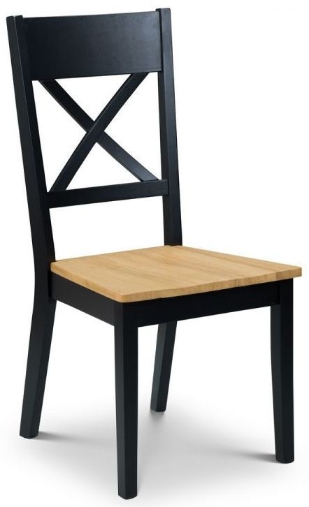 Product photograph of Hockley Black And Oak Dining Chair Sold In Pairs from Choice Furniture Superstore.