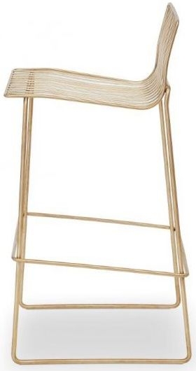 Product photograph of Set Of 2 Finn Brass Metal Bar Stool from Choice Furniture Superstore.