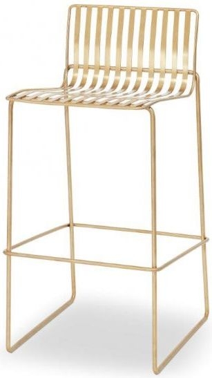 Product photograph of Set Of 2 Finn Brass Metal Bar Stool from Choice Furniture Superstore.