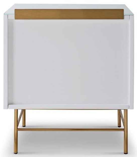 Product photograph of Gillmore Space Alberto 2 Drawer Bedside Cabinet from Choice Furniture Superstore.