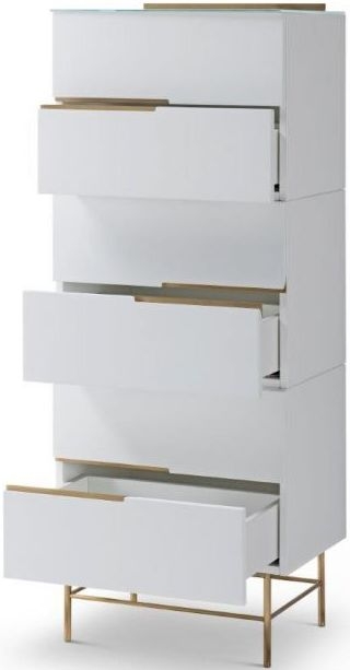 Product photograph of Gillmore Space Alberto 6 Drawer Narrow Chest from Choice Furniture Superstore.