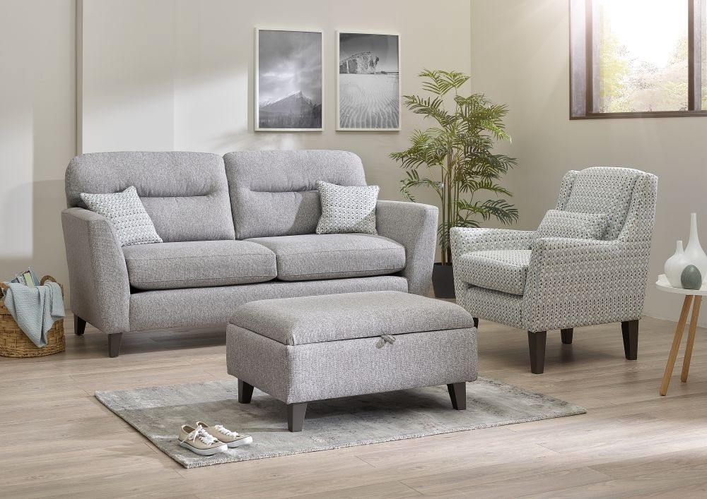 Product photograph of Lebus Clara 3 Seater Fabric Sofa Suite from Choice Furniture Superstore.