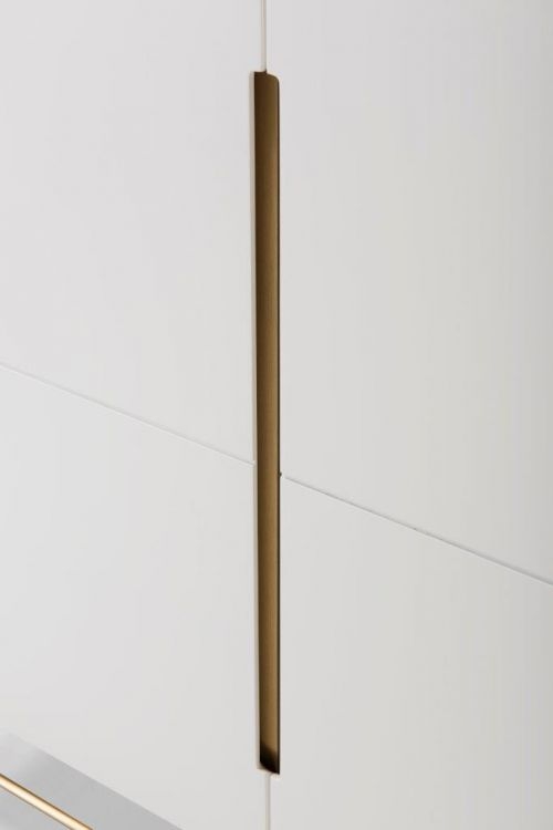 Product photograph of Alberto White And Brass Metal 2 Door Small Sideboard - 110cm from Choice Furniture Superstore.
