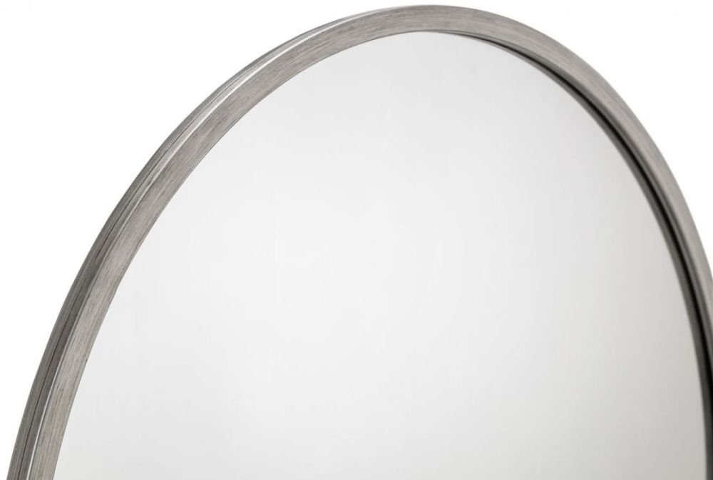 Product photograph of Octave Pewter Round Wall Mirror - 80cm X 80cm from Choice Furniture Superstore.