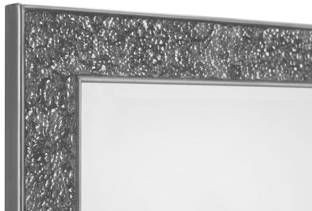 Product photograph of Staccato Fragment Silver Rectangular Wall Mirror - 110cm X 80cm from Choice Furniture Superstore.