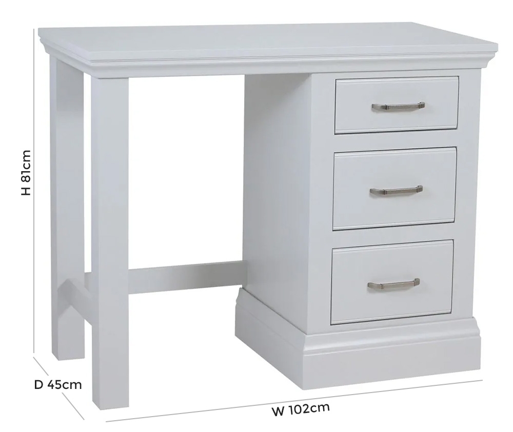 Product photograph of Tch Coelo Painted 3 Drawer Dressing Table from Choice Furniture Superstore.