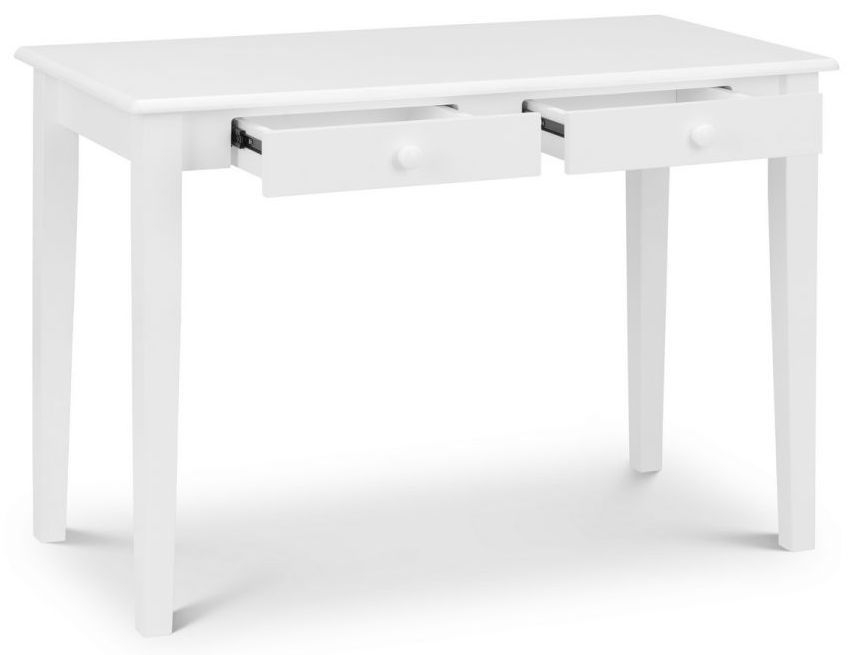 Product photograph of Carrington Lacquered Pine Desk - Comes In White Black And Grey Options from Choice Furniture Superstore.