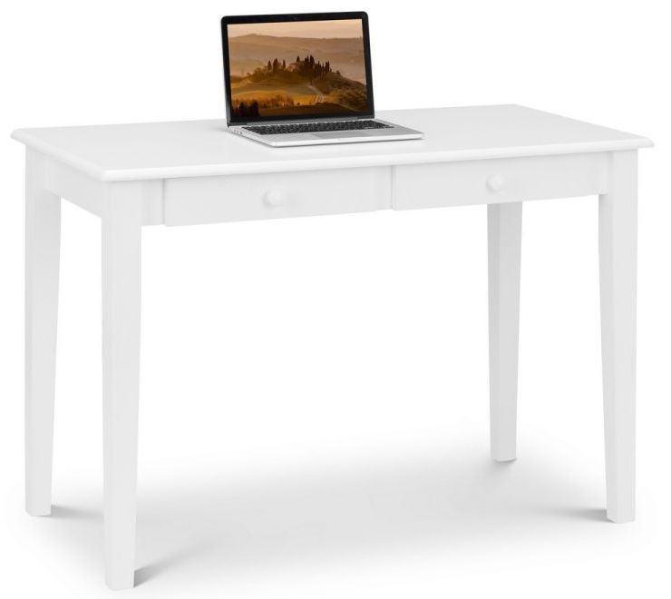 Product photograph of Carrington Lacquered Pine Desk - Comes In White Black And Grey Options from Choice Furniture Superstore.