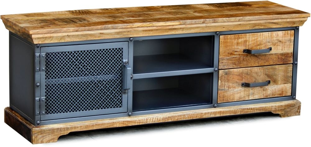 Product photograph of Metro Industrial Style Wooden 145cm Tv Unit from Choice Furniture Superstore.