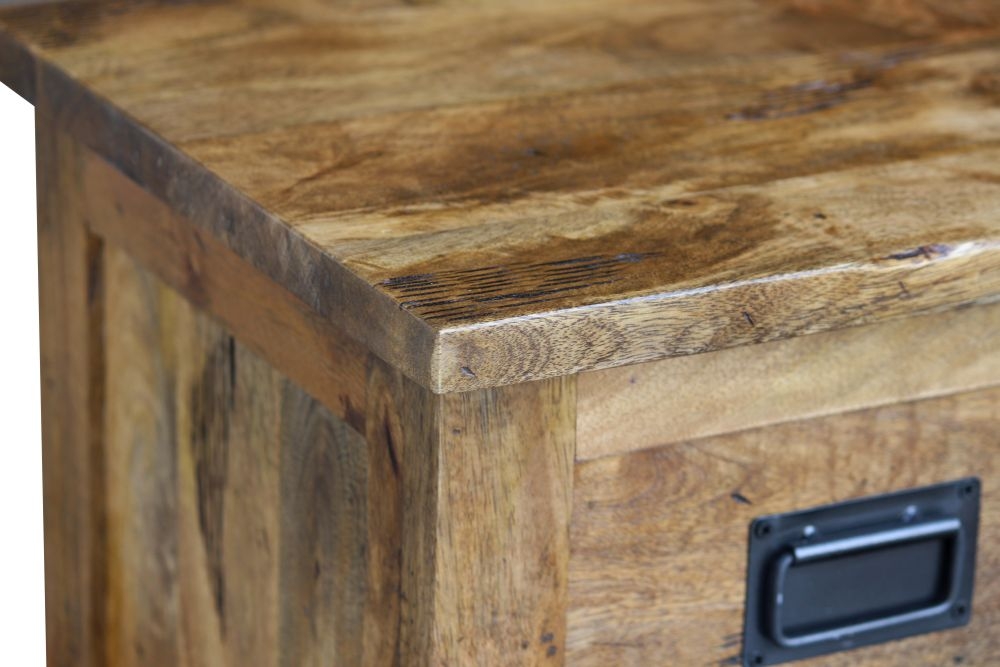 Product photograph of Iron Works Industrial Style Wooden Hall Cabinet from Choice Furniture Superstore.