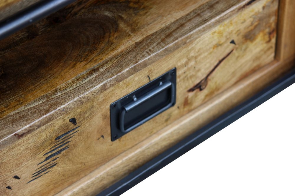 Product photograph of Iron Works Industrial Style Wooden 135cm Tv Unit from Choice Furniture Superstore.