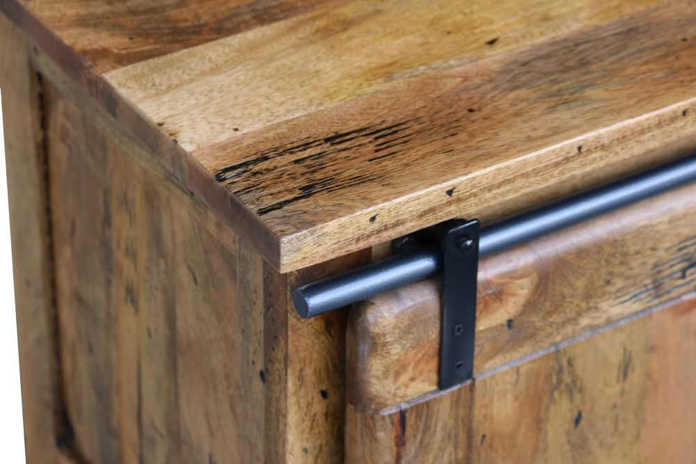 Product photograph of Iron Works Industrial Style Wooden 180cm Tv Unit from Choice Furniture Superstore.