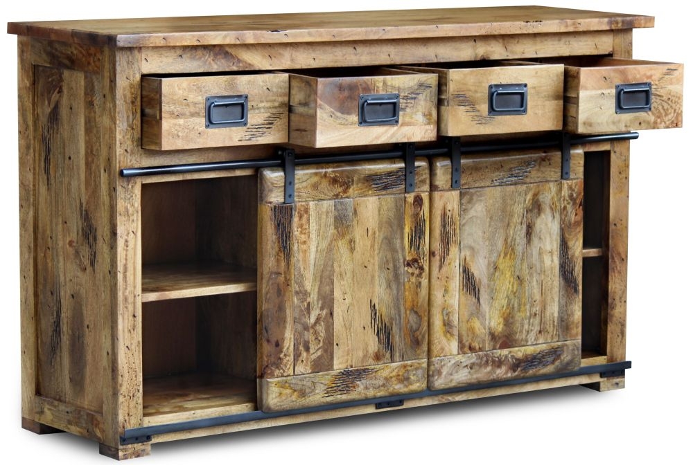 Product photograph of Renwal Iron Works Mango Wood Large Sideboard from Choice Furniture Superstore.