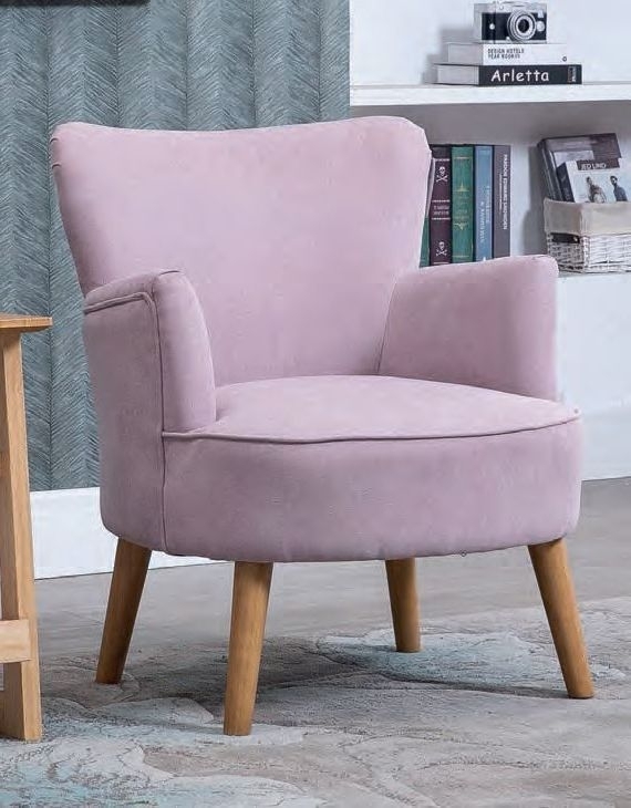 Product photograph of Keira Violet Fabric Armchair from Choice Furniture Superstore.