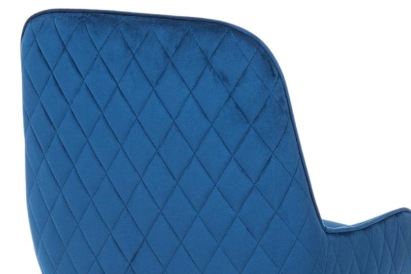 Product photograph of Hamilton Blue Dining Chair Velvet Fabric Upholstered With Quilted Diamond Stitched Back And Chrome Legs from Choice Furniture Superstore.