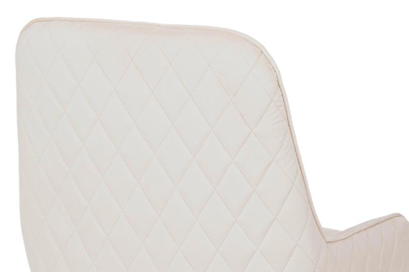 Product photograph of Hamilton Champagne Dining Chair Velvet Fabric Upholstered With Quilted Diamond Stitched Back And Chrome Legs from Choice Furniture Superstore.