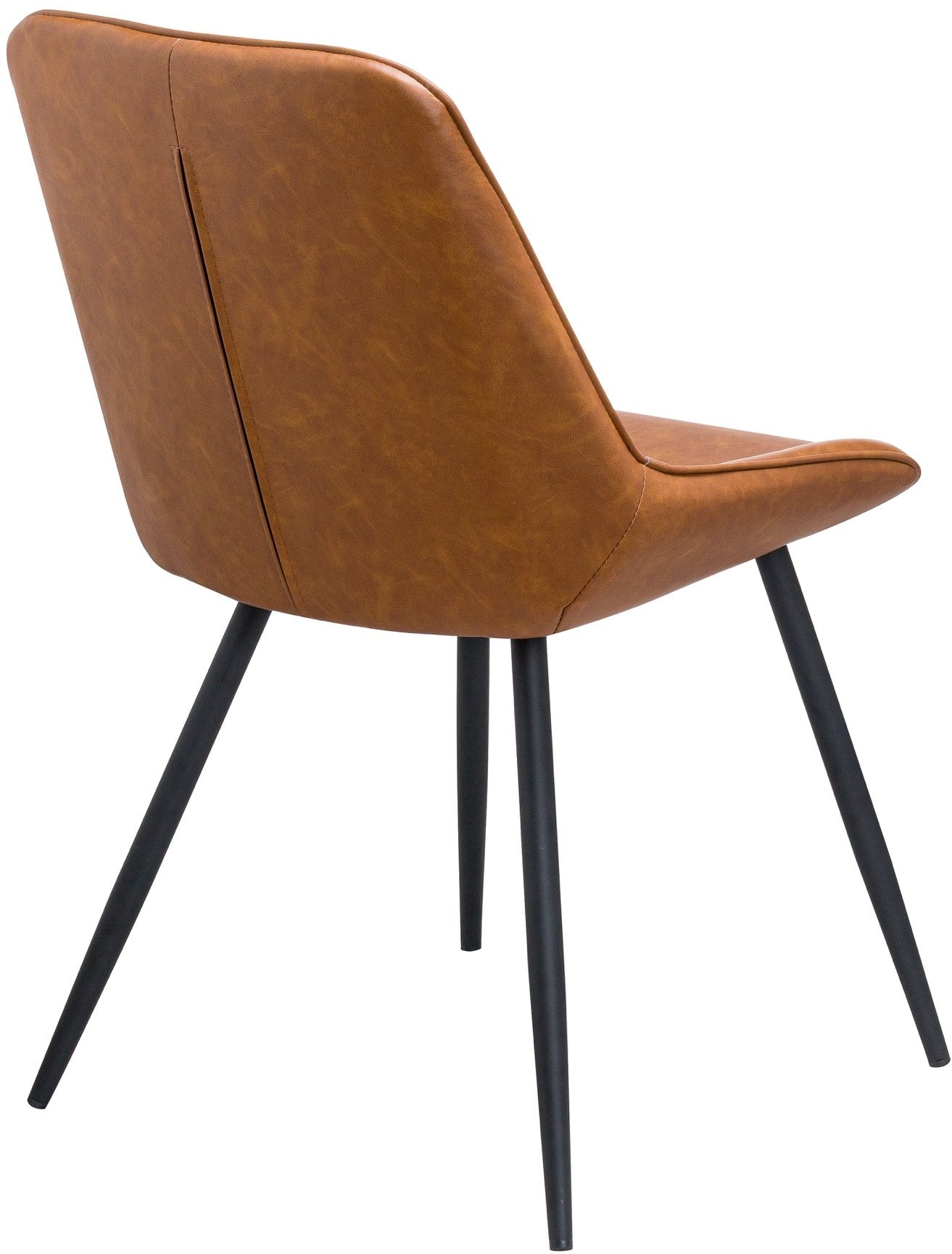 Product photograph of Avalon Brown Faux Leather Dining Chair Sold In Pairs from Choice Furniture Superstore.