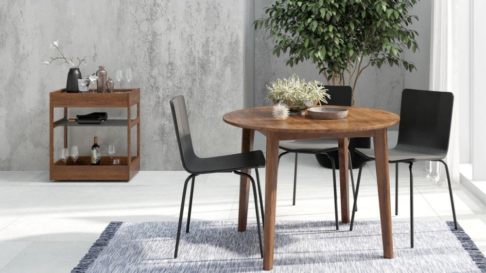Product photograph of Skovby Sm120 Round 2 Seater Extending Dining Table from Choice Furniture Superstore.
