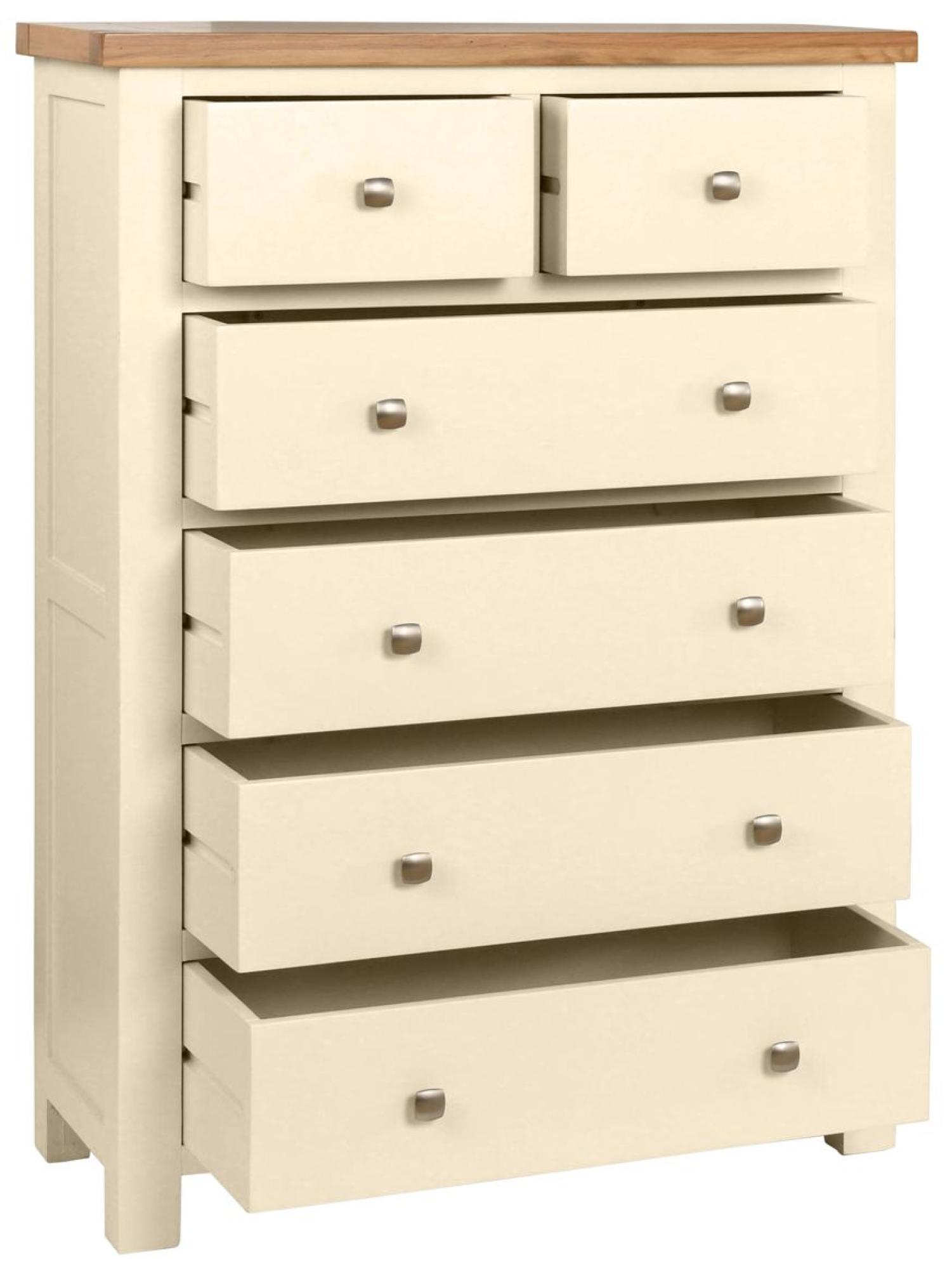 Product photograph of Lundy Ivory Painted 2 4 Drawer Chest from Choice Furniture Superstore.