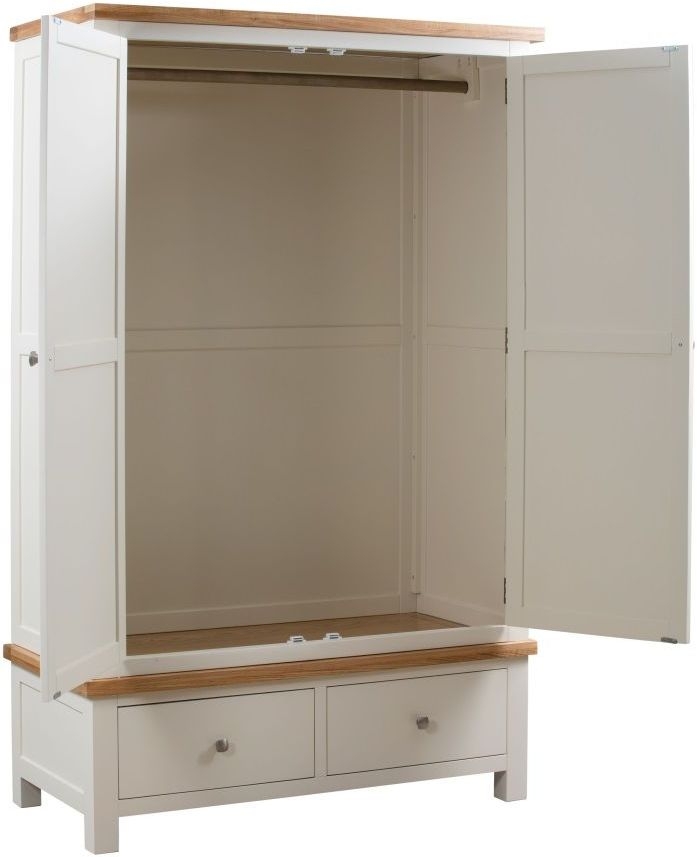 Product photograph of Lundy Painted 2 Door Double Wardrobe - Comes In Ivory Painted White Painted And Bluestar Painted Options from Choice Furniture Superstore.
