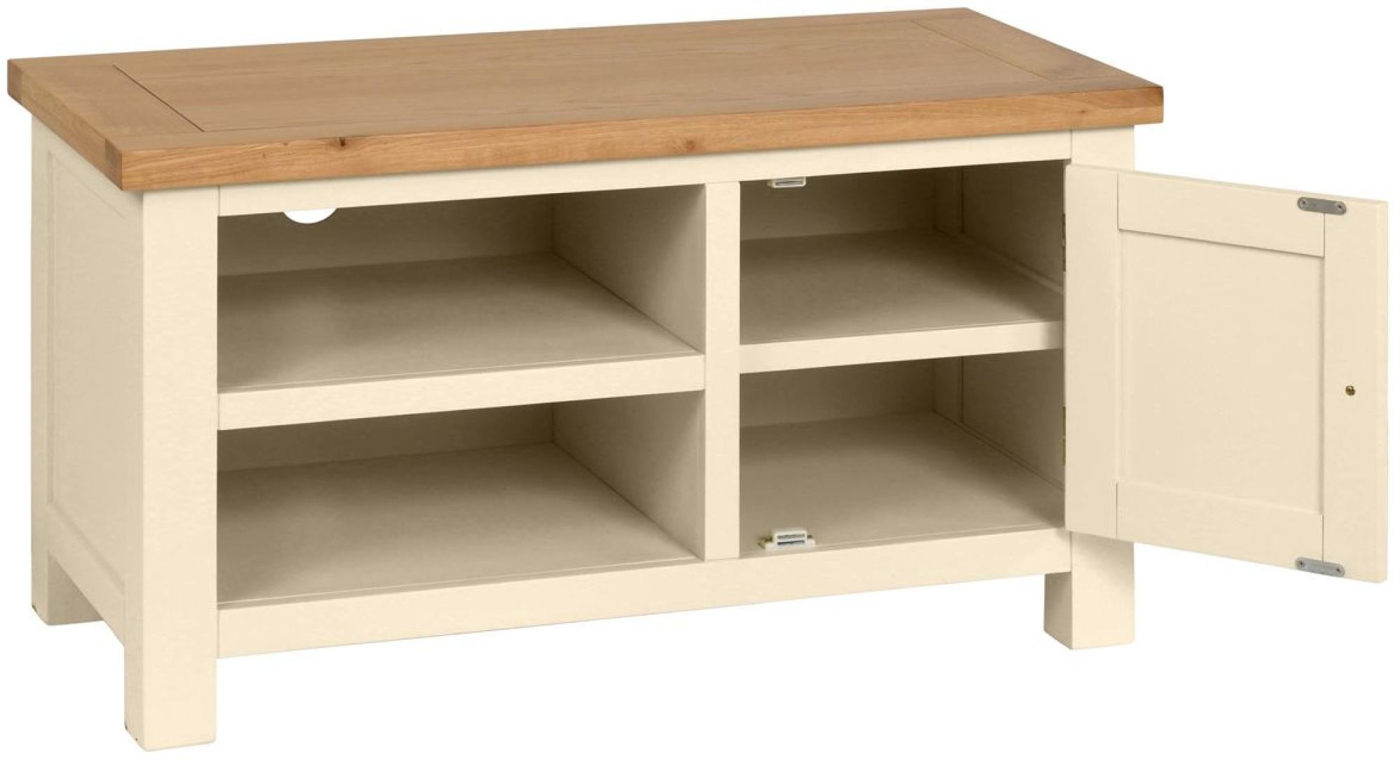 Product photograph of Lundy Ivory Painted 90cm Tv Unit from Choice Furniture Superstore.