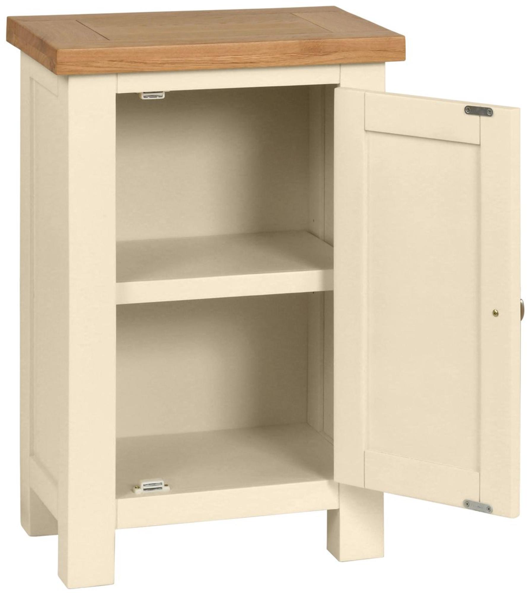 Product photograph of Lundy Ivory Painted 1 Door Small Hall Cabinet from Choice Furniture Superstore.