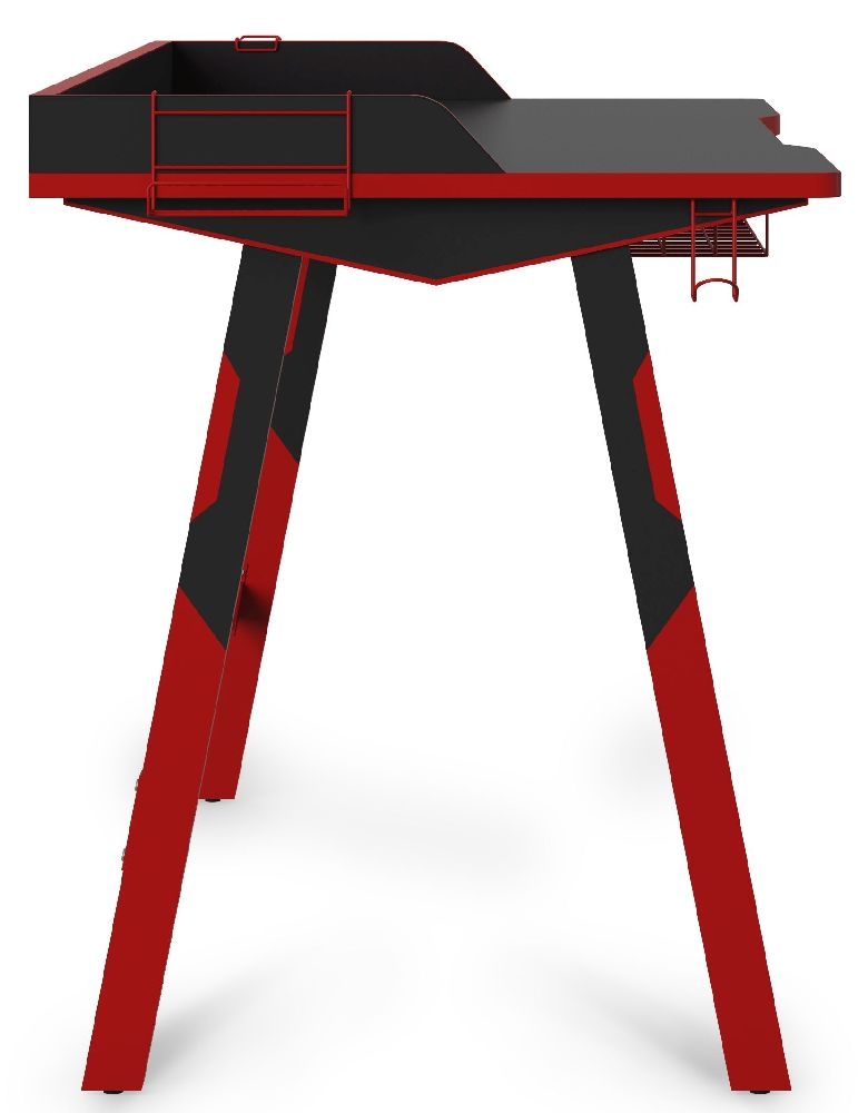Product photograph of Alphason Fuego Black And Red Gaming Desk from Choice Furniture Superstore.