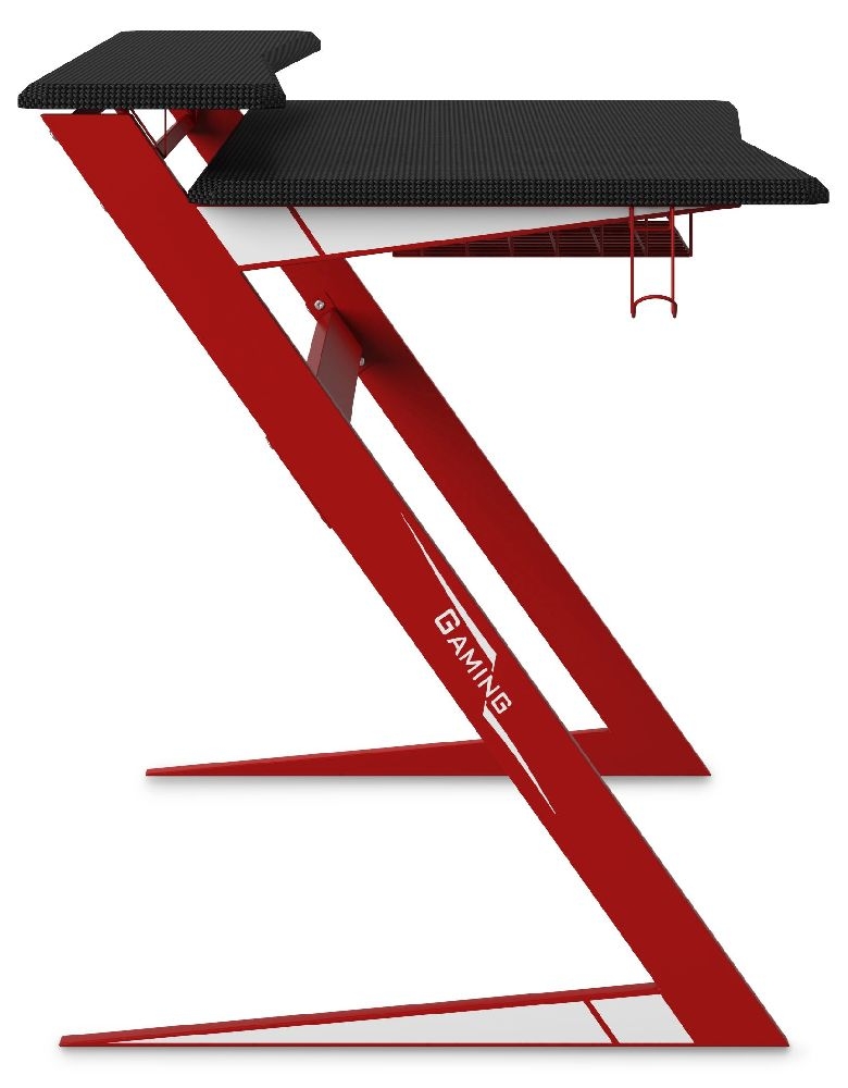 Product photograph of Alphason Aries Black And Red Gaming Desk from Choice Furniture Superstore.