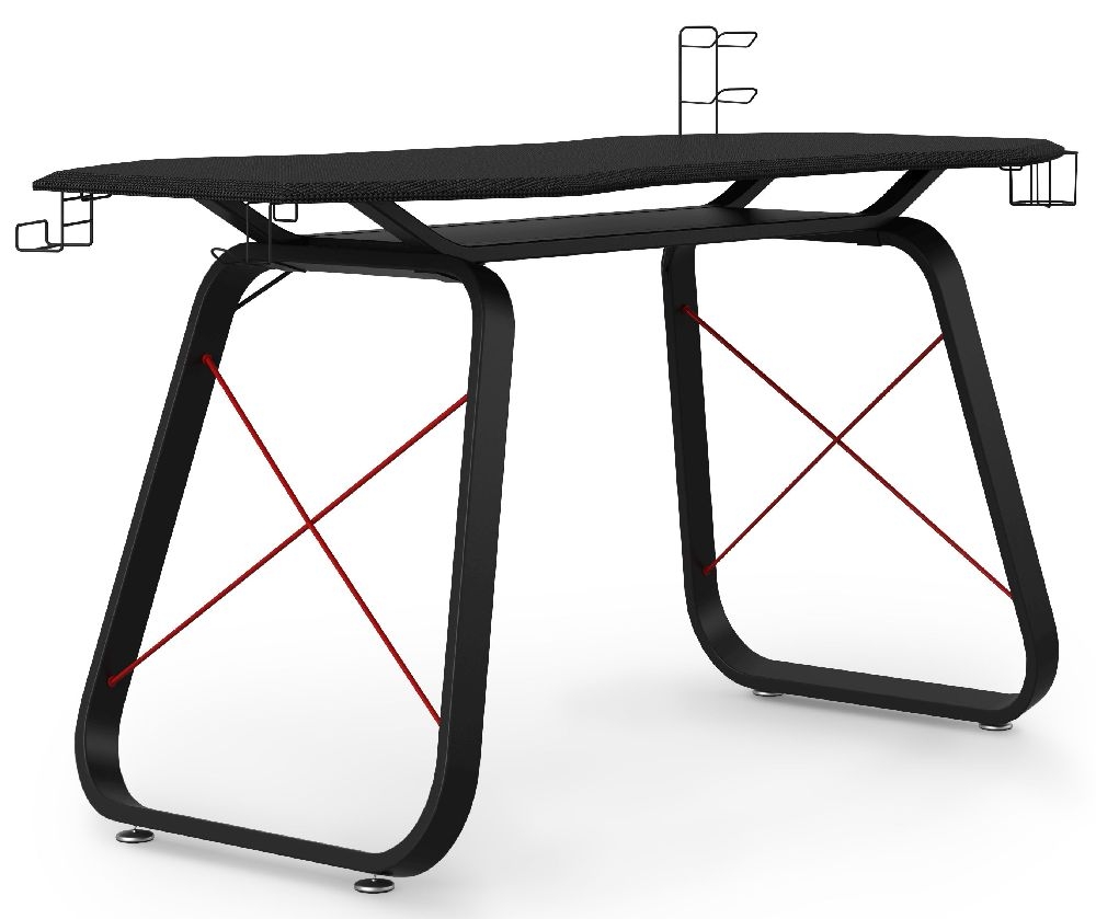 Product photograph of Alphason Oblivion Black And Red Gaming Desk from Choice Furniture Superstore.