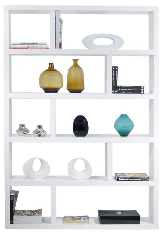 Temahome Dublin White High Geometric Bookshelf CFS Furniture UK