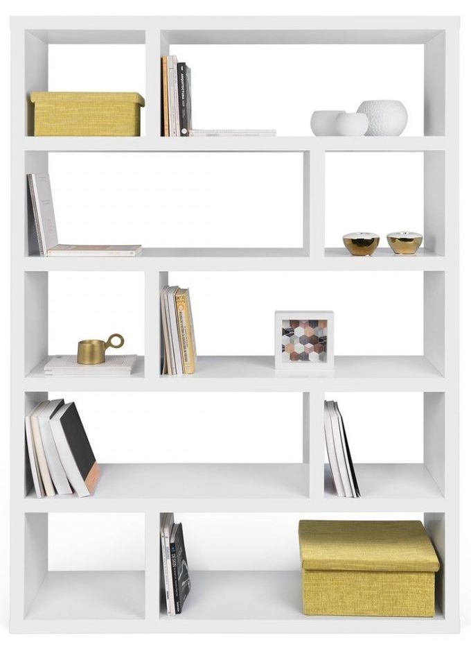 Temahome Dublin White High Geometric Bookshelf CFS Furniture UK