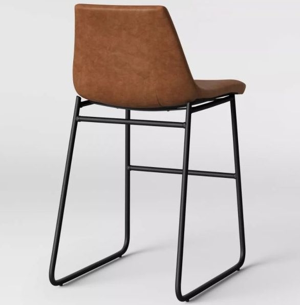 Product photograph of Alphason Bowden Caramel Maple Faux Leather Counter Stool Sold In Pairs from Choice Furniture Superstore.