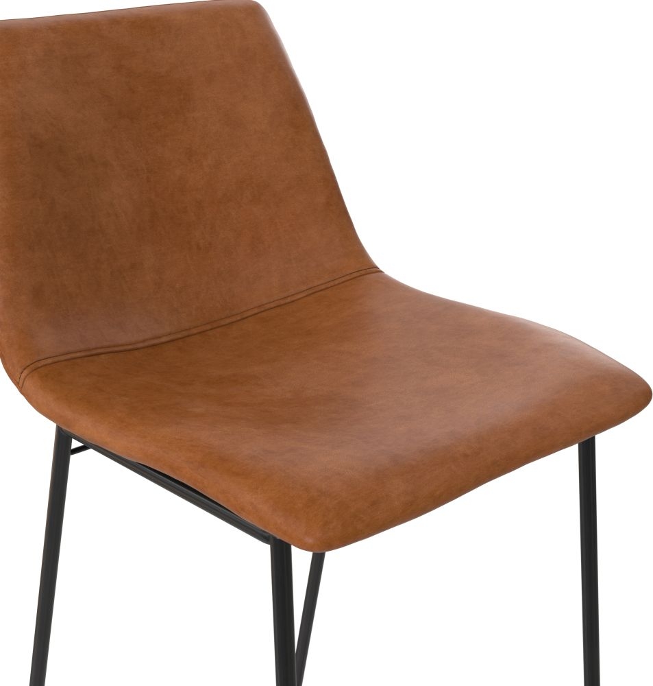 Product photograph of Alphason Bowden Caramel Maple Faux Leather Barstool Sold In Pairs from Choice Furniture Superstore.