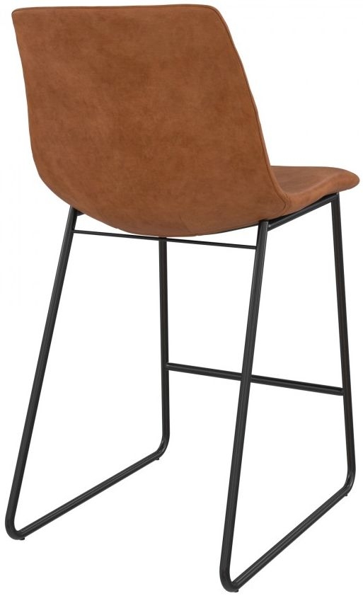 Product photograph of Alphason Bowden Caramel Maple Faux Leather Barstool Sold In Pairs from Choice Furniture Superstore.