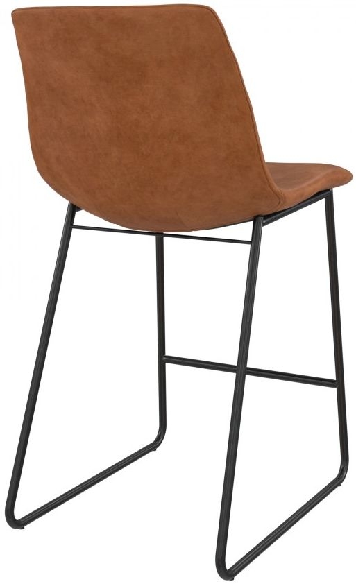 Product photograph of 2 X Alphason Bowden Caramel Maple Faux Leather Barstool - S022413tuk from Choice Furniture Superstore.
