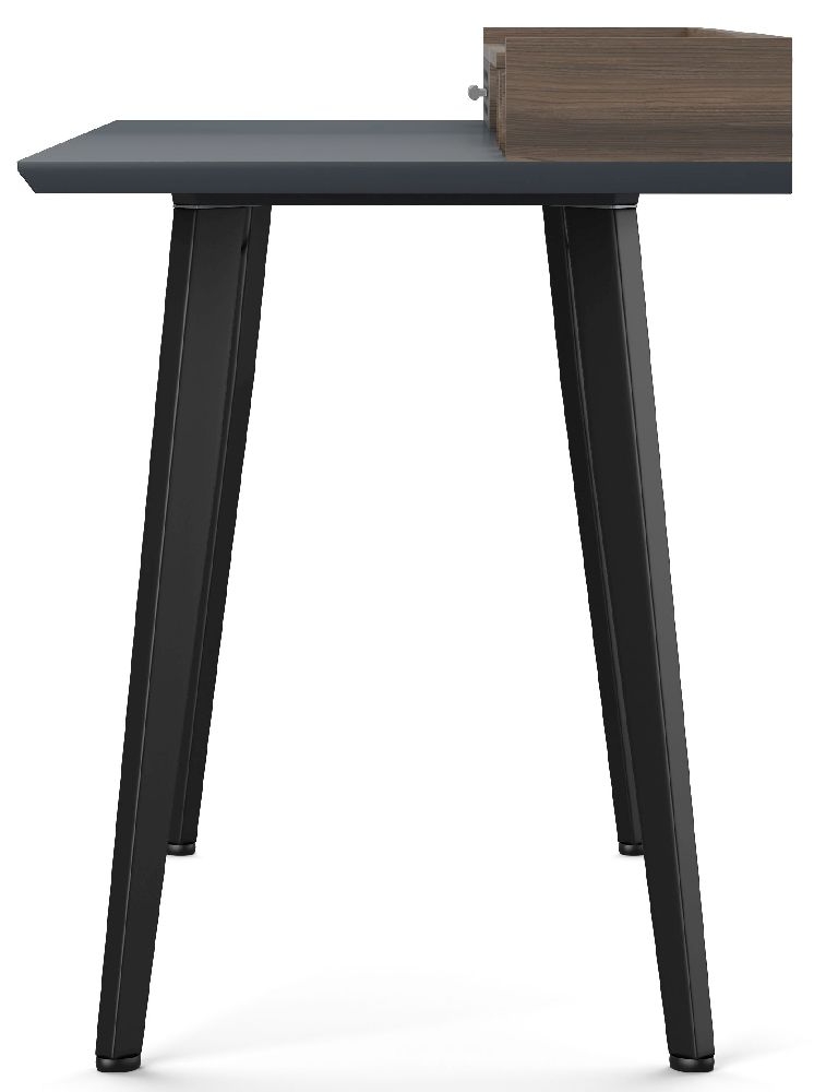 Product photograph of Alphason Memphis Charcoal Grey And Walnut Writing Desk from Choice Furniture Superstore.