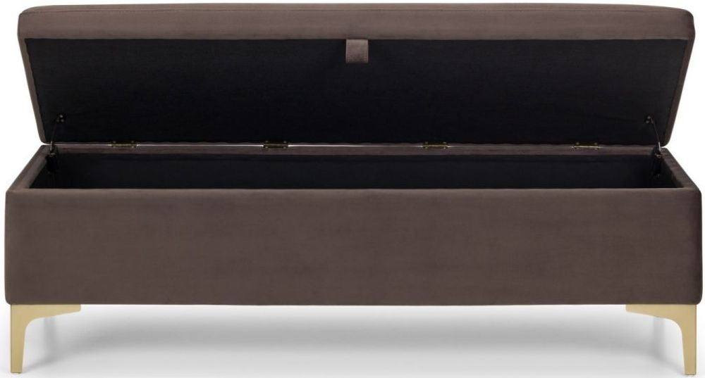 Product photograph of Deco Truffle Velvet Fabric Blanket Box from Choice Furniture Superstore.