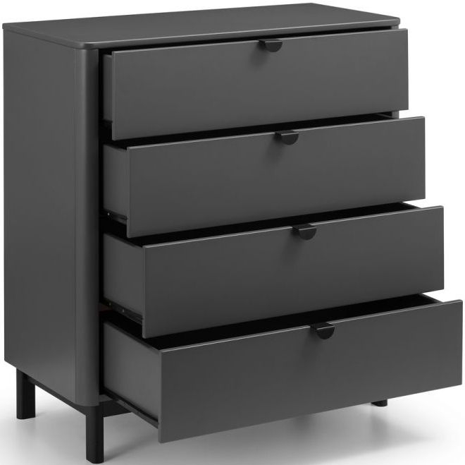 Product photograph of Chloe Grey 4 Drawer Chest from Choice Furniture Superstore.