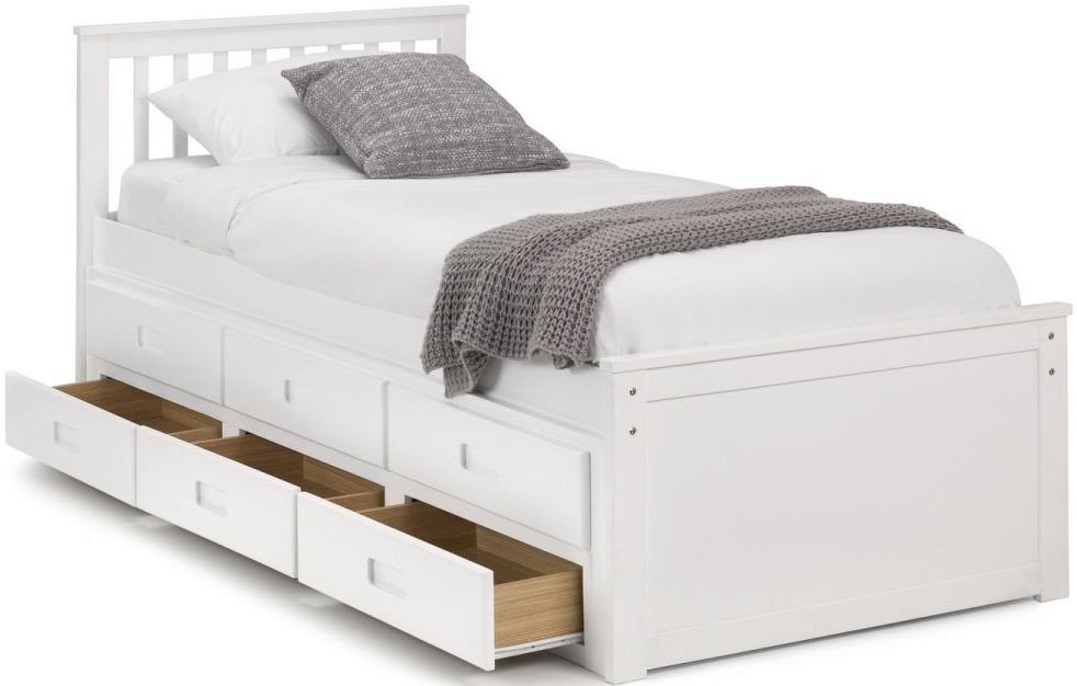 Product photograph of Maisie White Pine Captains Bed from Choice Furniture Superstore.