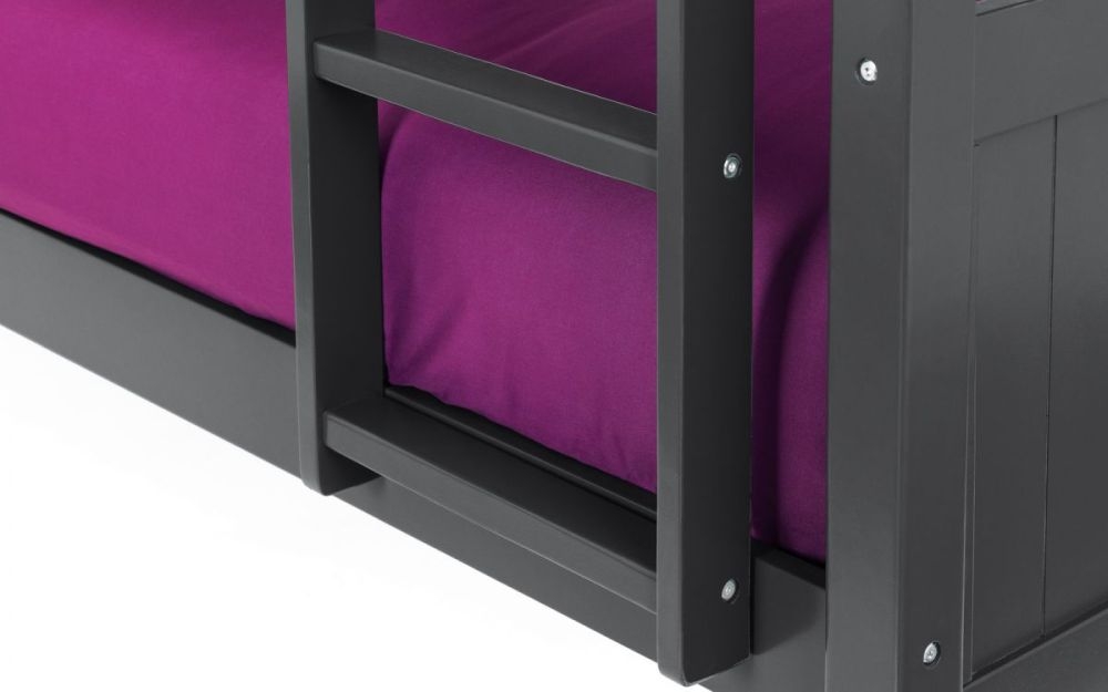 Product photograph of Bella Dark Grey Bunk Bed from Choice Furniture Superstore.