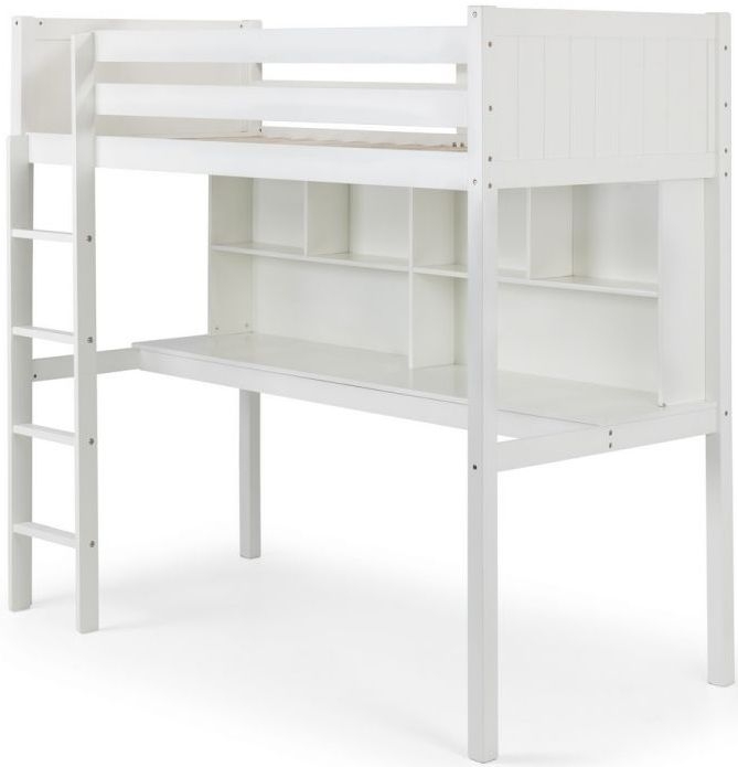 Product photograph of Titan Hardwood High Sleeper Bed - Comes In White Anthracite And Dove Grey Options from Choice Furniture Superstore.