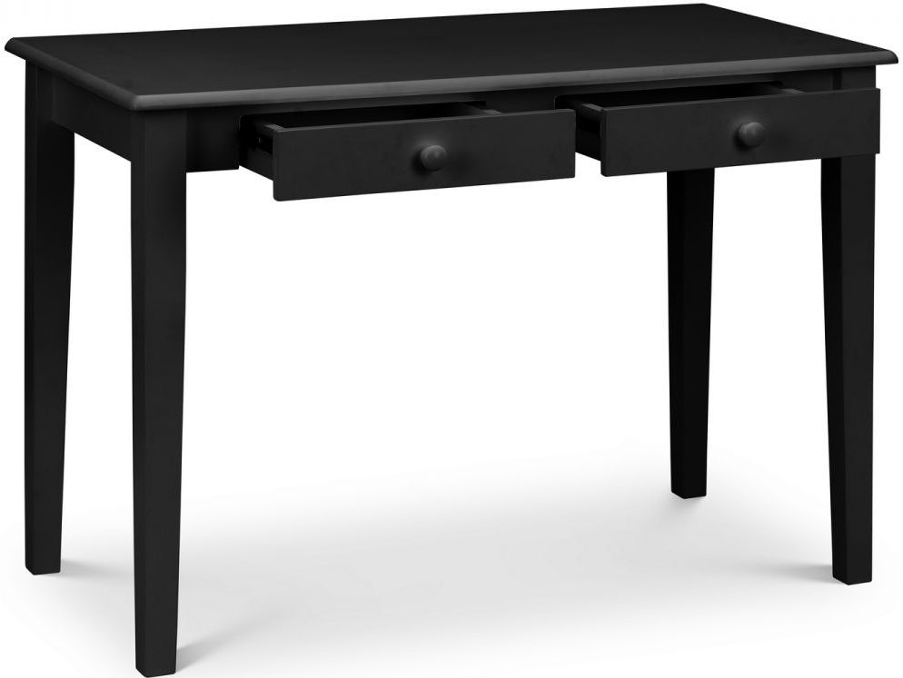 Product photograph of Carrington Black 2 Drawer Desk from Choice Furniture Superstore.