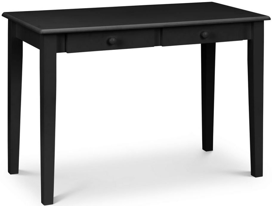 Product photograph of Carrington Black 2 Drawer Desk from Choice Furniture Superstore.