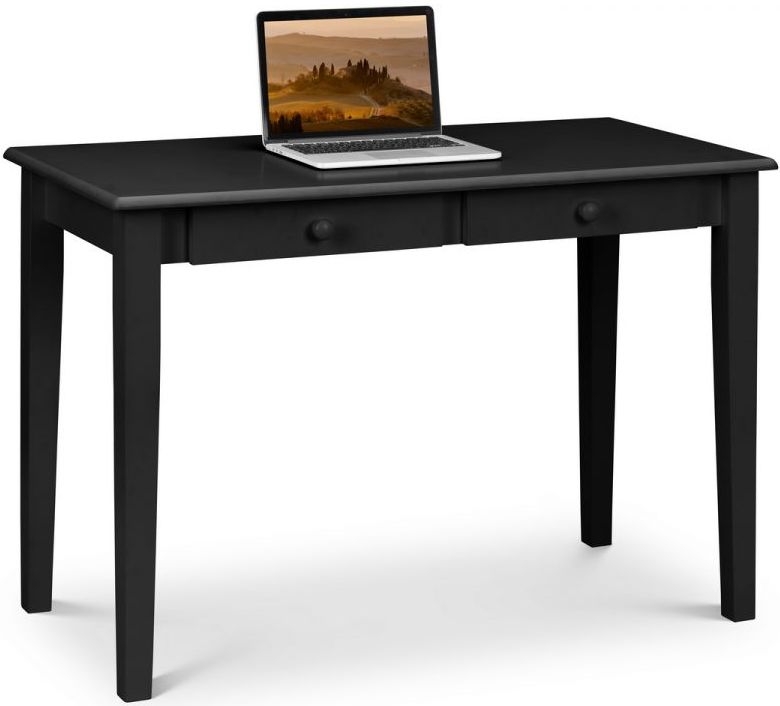 Product photograph of Carrington Black 2 Drawer Desk from Choice Furniture Superstore.