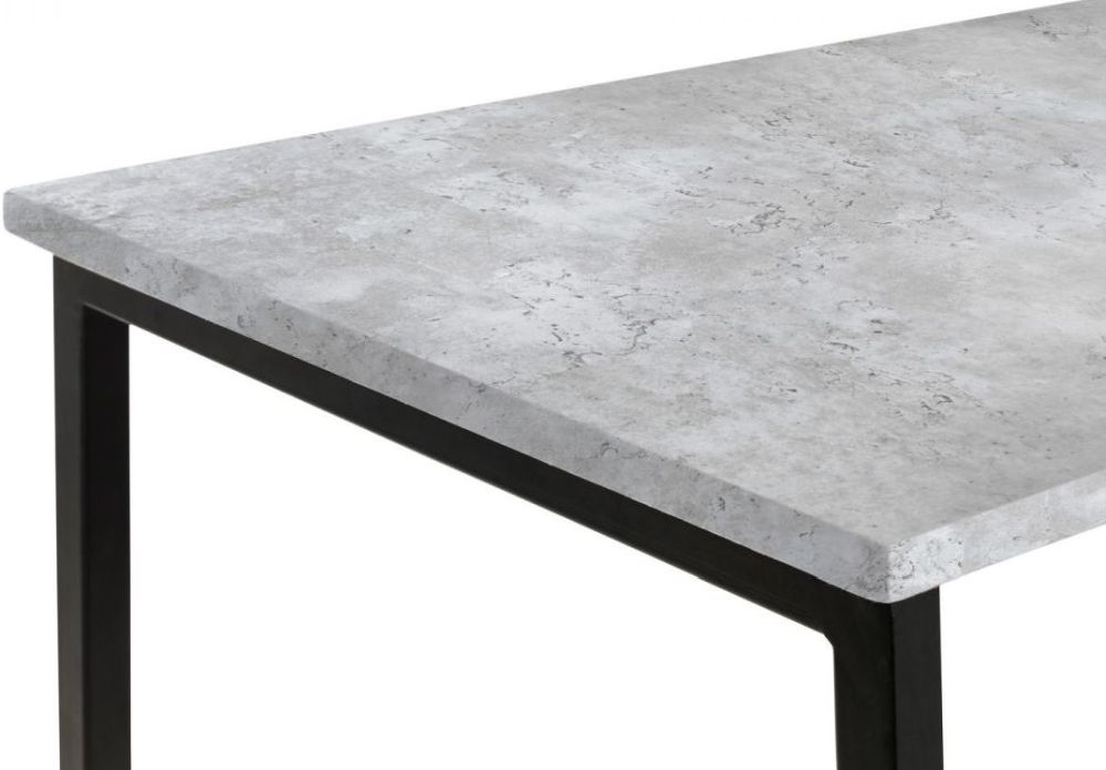 Product photograph of Staten Concrete Effect Metal Desk from Choice Furniture Superstore.