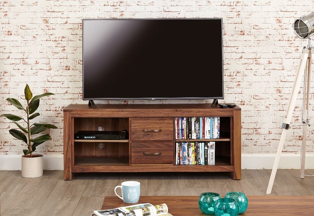 Product photograph of Mayan Walnut Wide Tv Unit from Choice Furniture Superstore.