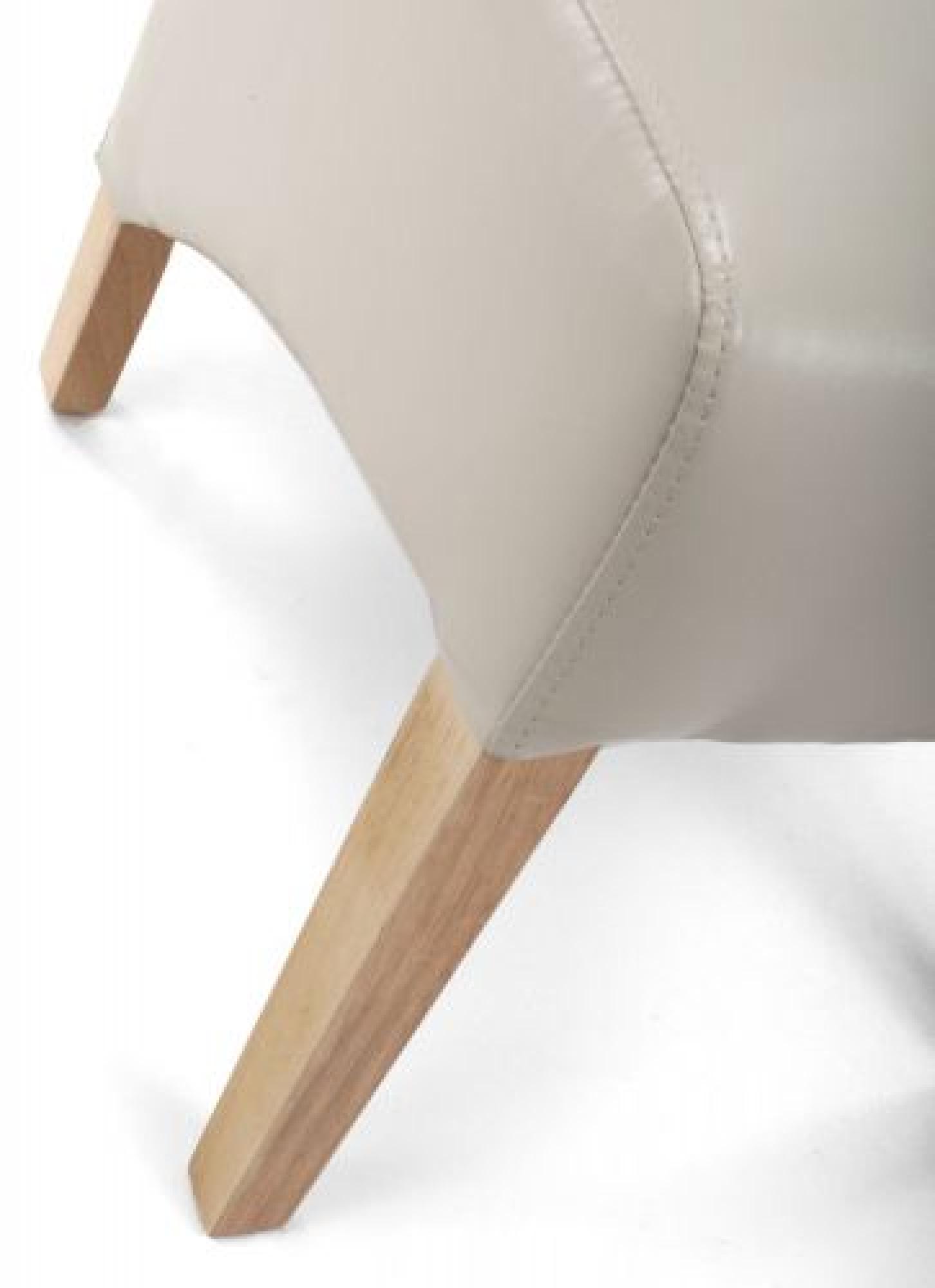 Product photograph of Set Of 2 Krista Bonded Ivory Leather Roll Back Dining Chair from Choice Furniture Superstore.