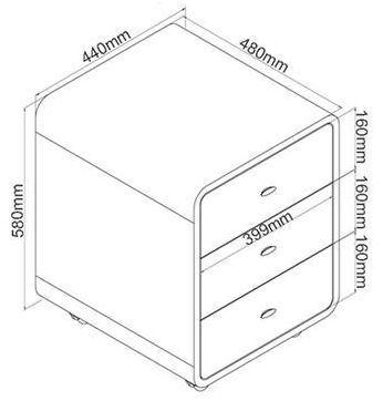 Product photograph of Jual Curve Oak 3 Drawer Pedestal Pc201 3dr from Choice Furniture Superstore.
